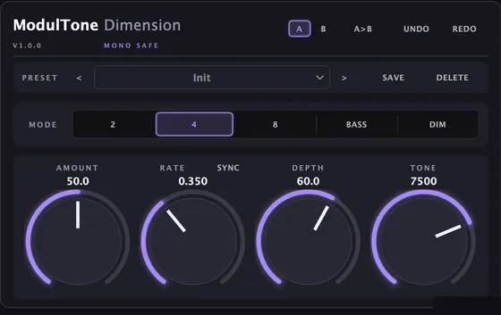 ModulTone Dimension Chorus interface