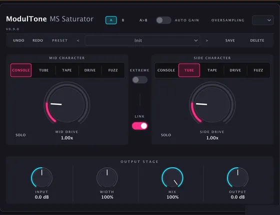 MS Saturator interface