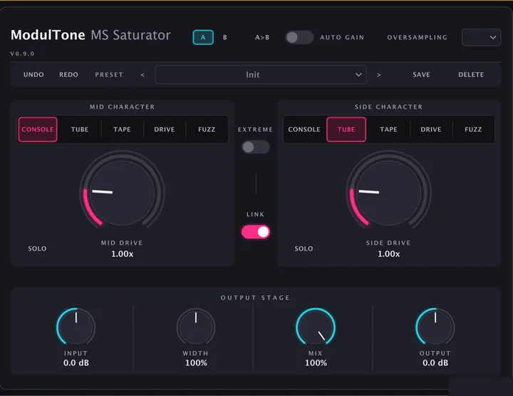 MS Saturator interface